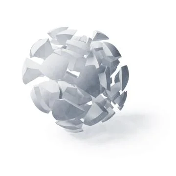 Light blue abstract 3d spherical object Stock Illustration