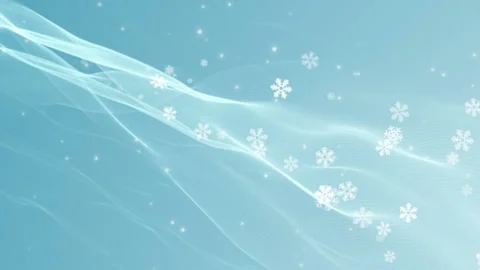 Light blue abstract background with snowflakes and glowing particles Stock Footage 86296433