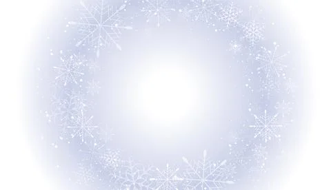 Light blue abstract Christmas winter background with snowflakes Stockillustratie