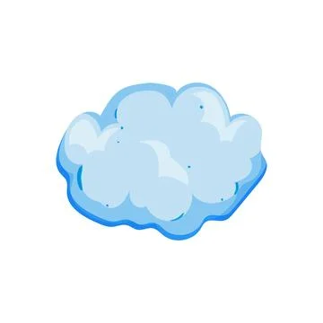 Light blue abstract cloud shape vector illustration Illustrazione stock