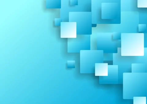 Light blue abstract tech squares background Illustrazione stock