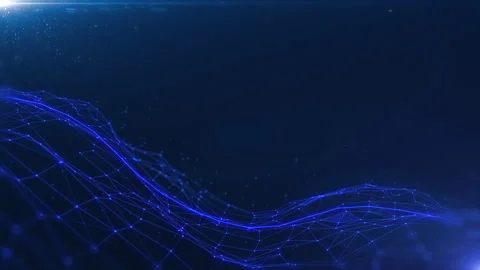 Light Blue Abstract Technology Digital Polygon Line Communication Network Видео 333984274