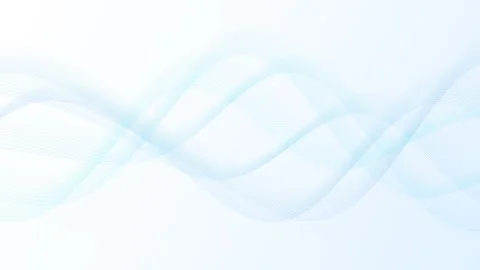 Light blue abstract waves flowing horizontally against a clean soft white b.. Stock Footage 346274923