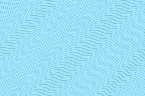 Light Blue Abstract Wavy Lines Background with Smooth Flowing Curves Stock Illustration