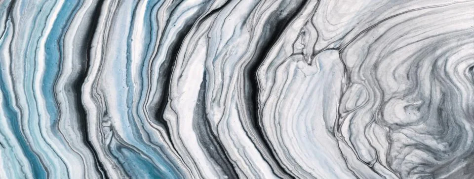 Light blue and gray abstract fluid art background with liquid marble textur.. Stock Illustration