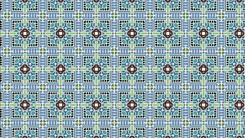 Light blue and green colored loop video of seamless pattern with Stock Footage 194519019