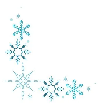 Light blue and turquoise vector snowflakes creating a winter or christmas the Stock Illustration