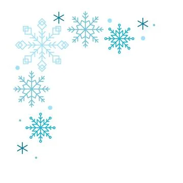 Light blue and turquoise vector snowflakes creating a winter or christmas the Illustrazione stock