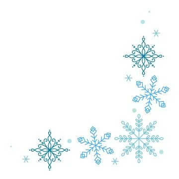 Light blue and turquoise vector snowflakes creating a winter or christmas the Stock Illustration