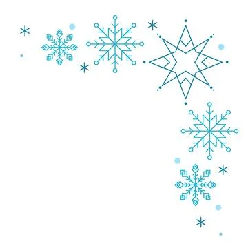 Light blue and turquoise vector snowflakes creating a winter or christmas the Stock Illustration