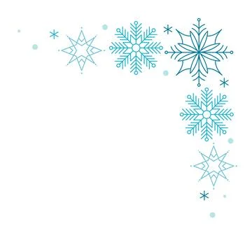 Light blue and turquoise vector snowflakes creating a winter or christmas the Stock Illustration