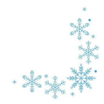 Light blue and turquoise vector snowflakes creating a winter or christmas the Stock Illustration