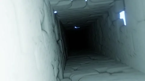 Light Blue and White Sci-Fi Glowing Dimension Tunnel in 4K Stock Footage 247270388