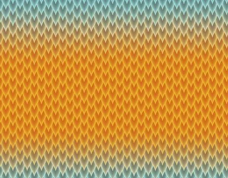 Light blue and yellow gradient snake skin pattern, long sharp scale Stock Illustration