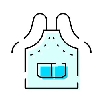 Light blue apron illustrating culinary protective garment Stock Illustration