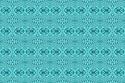 Light blue art with seamless linear pattern Stock Illustration