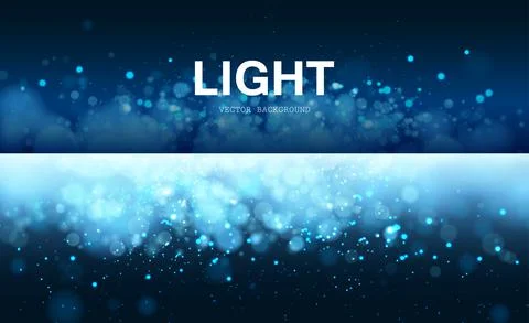 Light blue background with bokeh and sparks. Stock Illustration