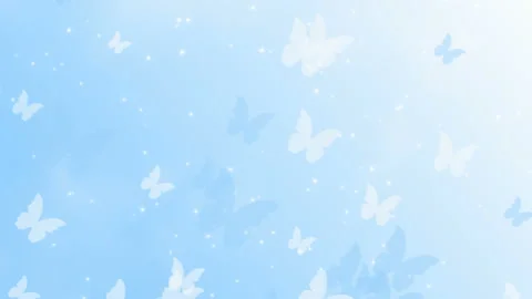 Light blue background with butterflies Stock Footage 106675636