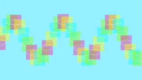 Light blue background featuring colorful 3D cylinders Stock Footage 341721270