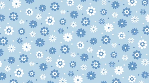 Light blue background with flowers Stock Footage 111758604