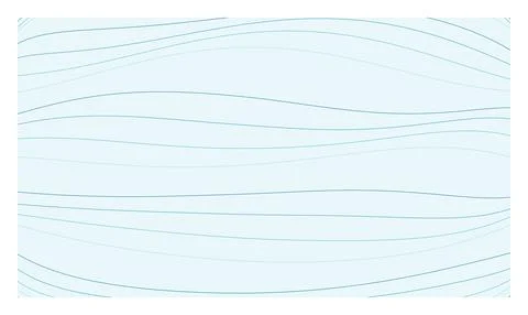 Light blue background with flowing smooth wave lines in varying shades of b.. Stockillustratie