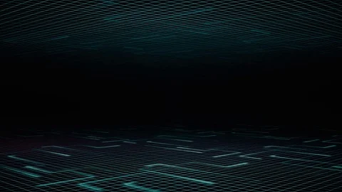 Light blue background mesh and the moving light lines Stock Footage 81315731