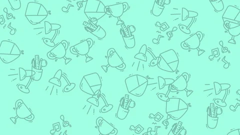 Light blue background with office items pattern suitable for business presentati 库存影片 334517375