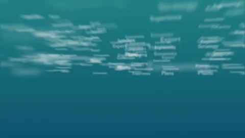 Light blue background with subject words, which deal with marketing. The bold Stock Footage 107016072