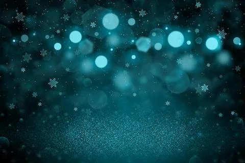 Light blue beautiful bright abstract background glitter lights with falling Illustrazione stock