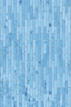 Light blue brick wall texture with horizontal tiles and marble veins for modern Stock Illustration