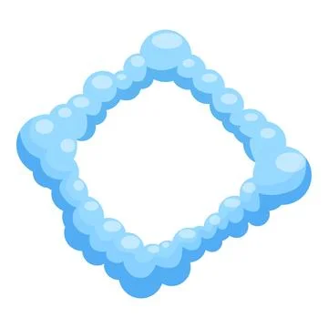 Light blue bubblegum bracelet forming a square frame Stock Illustration