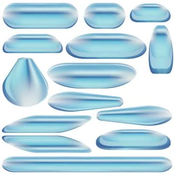 Light Blue Buttons Stock Illustration