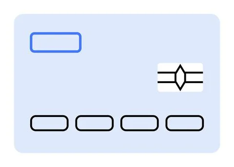 Light Blue Card with Blue Rectangle, Black Rectangles, and Geometric Shape .. イラスト素材