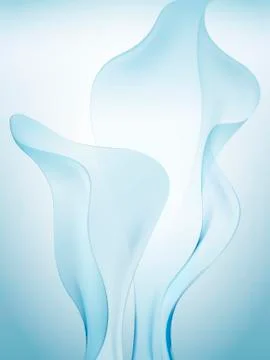 Light blue chiffon elements Stock Illustration
