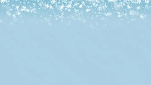 Light blue Christmas background with glittering white particles and snow flakes. Stock Footage 311361935