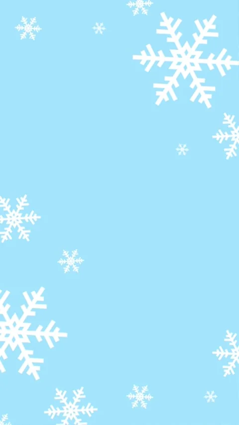 Light Blue Christmas Looping Vertical Video Background with Rotating Snowflakes Stock Footage 262552424