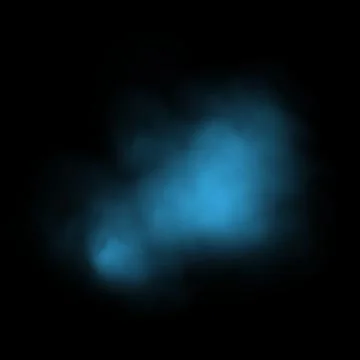 Light blue circle nebula on black background Stock Illustration