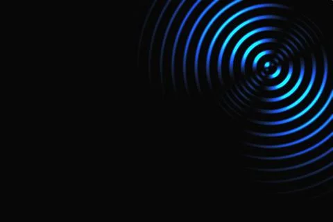 Light blue circle oscillating, abstract background Stock Illustration