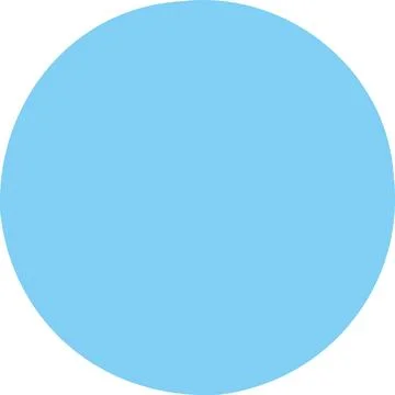 Light blue circle representing serenity and calmness on white background Stock Illustration