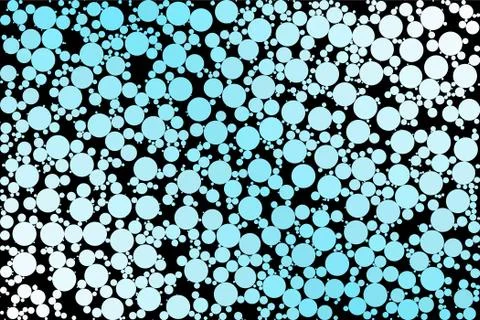 Light Blue Circles on Black Background Stock Illustration