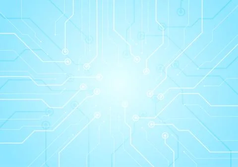 Light blue circuit board chip technology background Stock Illustration