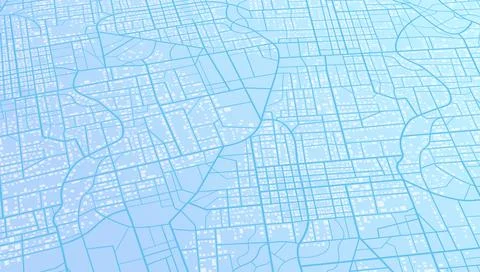 Light blue city map background in perspective view. Abstract urban town plan Stock Illustration