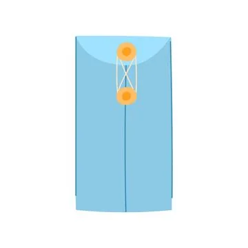 Light blue closed envelope securing important documents 库存插图