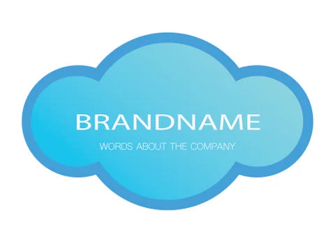 LIGHT BLUE CLOUD BRAND LOGO Stock Illustration