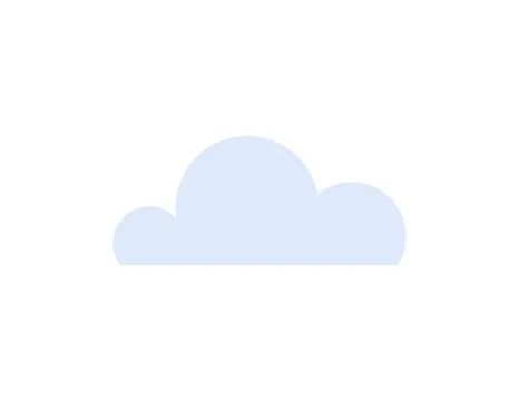 Light blue cloud shape centered on a white background. The minimalist design  스톡 일러스트