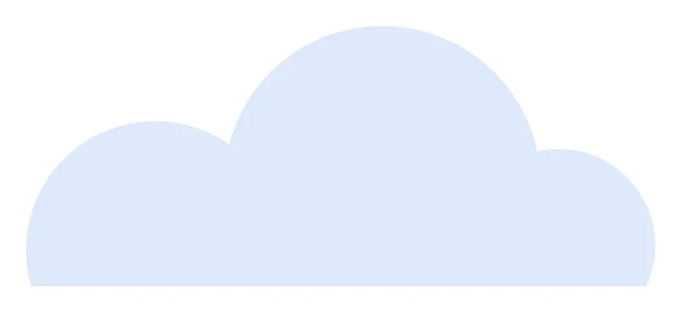 Light Blue Cloud Shape Vector on White Background, Ideal for Weather Icons,.. 스톡 일러스트