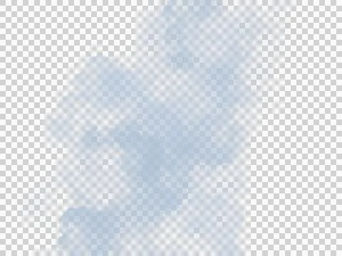 Light blue cloud spreading on transparency background Stock Photos