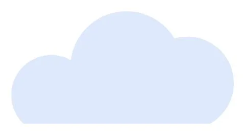 Light Blue Cloud Symbol for Weather Forecasting and Online Data Storage Theme 스톡 일러스트