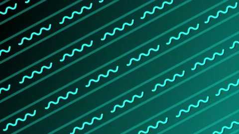 Light blue color parallel squiggly line pattern background Stock Footage 225506369