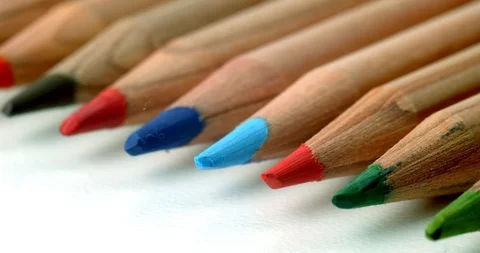 Light blue colour pencil removed and then replaced Stock Footage 113142706
